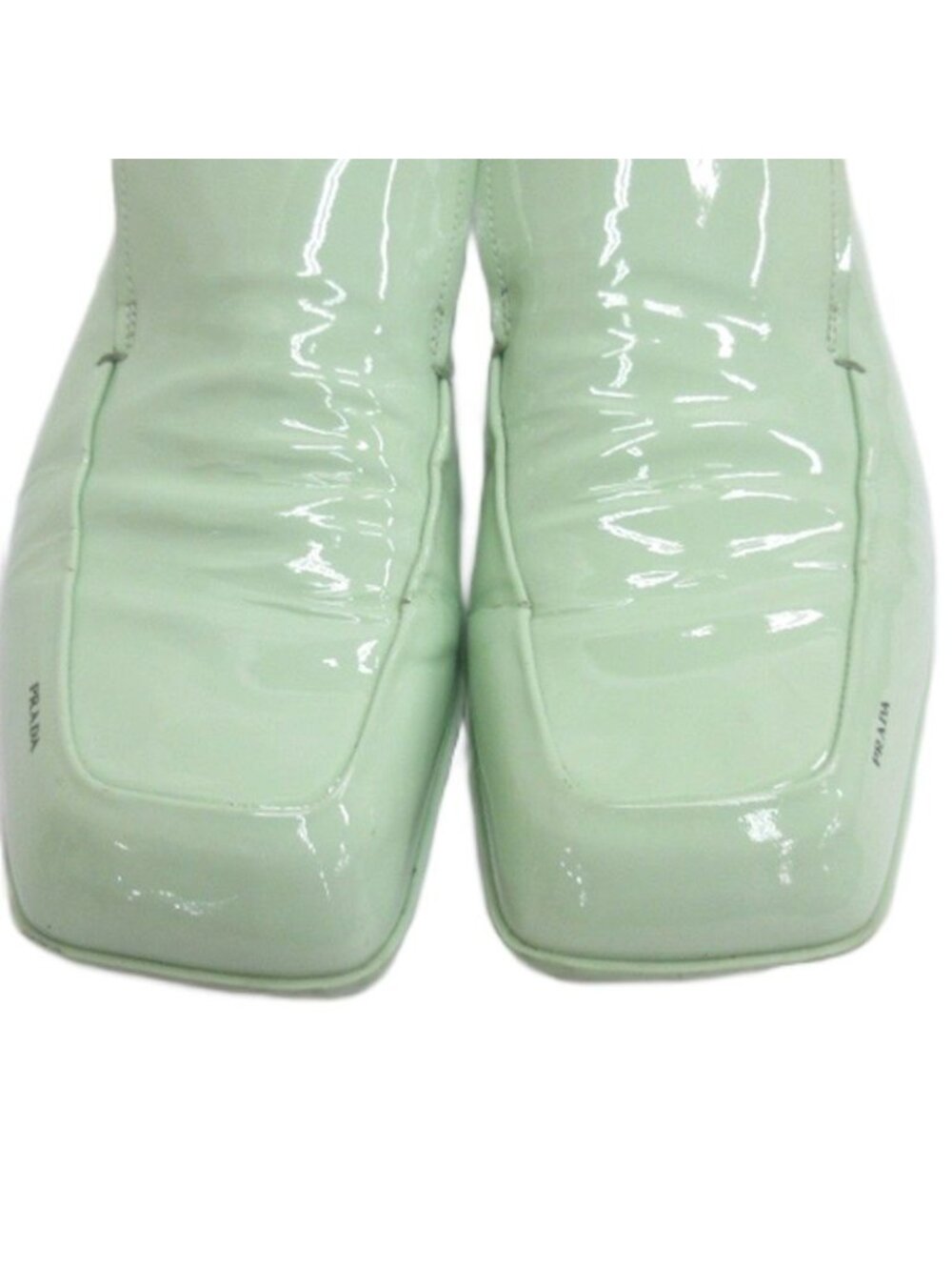 Prada Enamel Loafer Light Green 6.5 - Picture 2 of 8